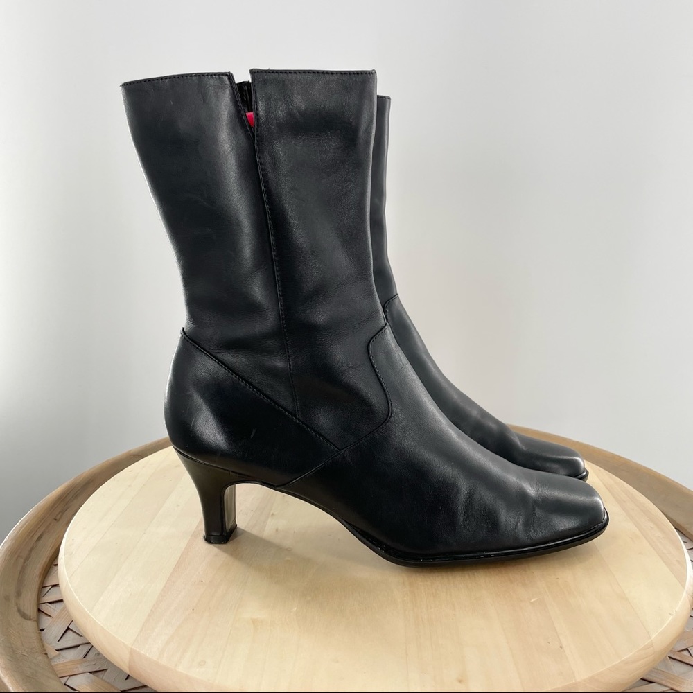 Worthington 2 inch heeled leather boots, size 7.5
